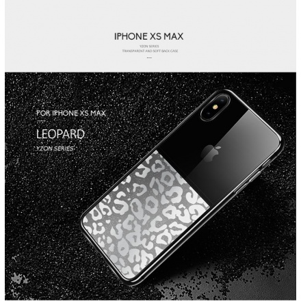USAMS Yzon TPU Zadní Kryt Transparent Leopard pro iPhone XS Max, 2441886